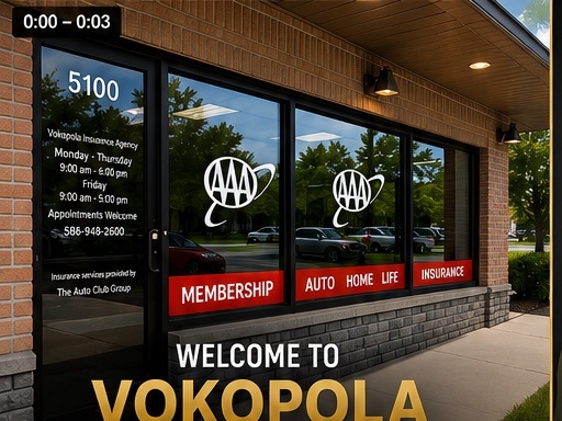 Vokopola Insurance Agency office exterior at 5100 23 Mile Rd, Shelby Township